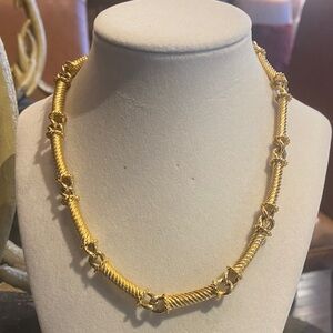 Anne Klein Gold-Tone Twisted Rope Necklace